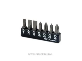 Jeu d'embouts de vissage PLAT+PH+PZ GAAV0704 - TOPTUL