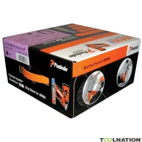 Paslode Fixation 142005 Clou en bande 2,8 x 51 anneau vide RounDrive (cartouches de gaz incluses) 3750 pièces