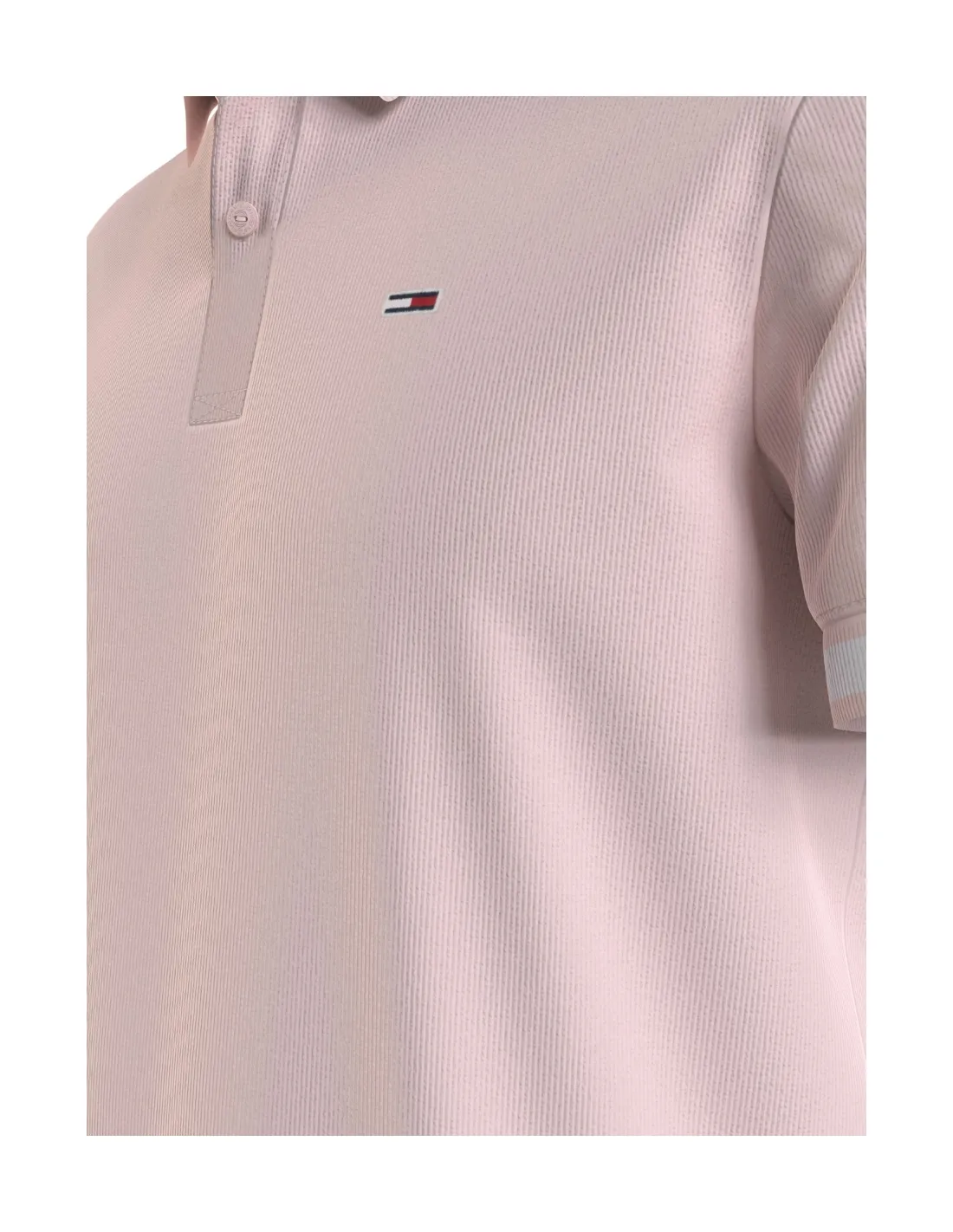 Polo manches courtes Homme Tommy Jeans Ref 59571 Rose