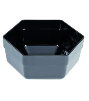 Saladier noir hexagonal 18 x 18 cm 1,8 L