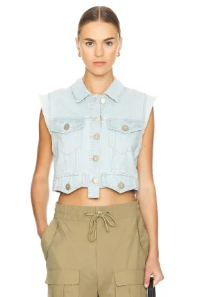 TOP TRUCKER CROPPED EN DENIM One Teaspoon